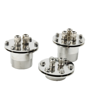 Junction boxes with cable inlets for fountain electrical connections