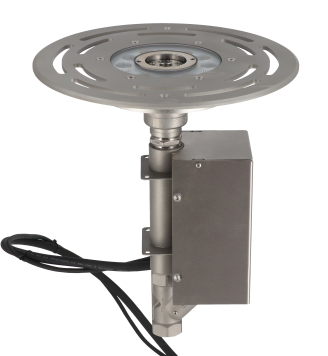 dry deck fountain system with water switch for architectural water features