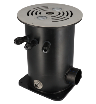 Water switch with stainless steel niche for fountain system