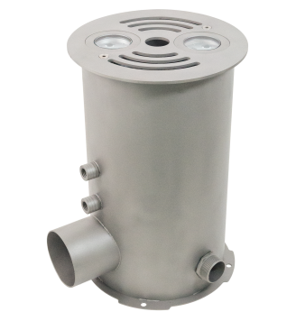 Water switch for fountain systems with stainless steel niche housing